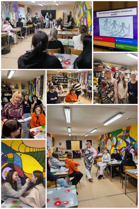 kolāžas attēls no iesvētību pasākuma